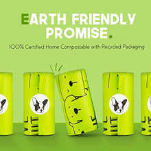 Load image into Gallery viewer, Certified Home Compostable Dog Poop Bags, 10% to Charity, Vegetable Based Dog Poop Bag, Earth Friendly dog waste bags, Leakproof And Zero Odor