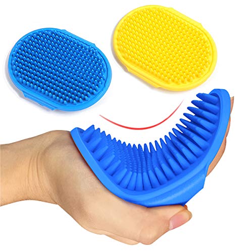 2 Pcs Dog Shampoo & Grooming Brush